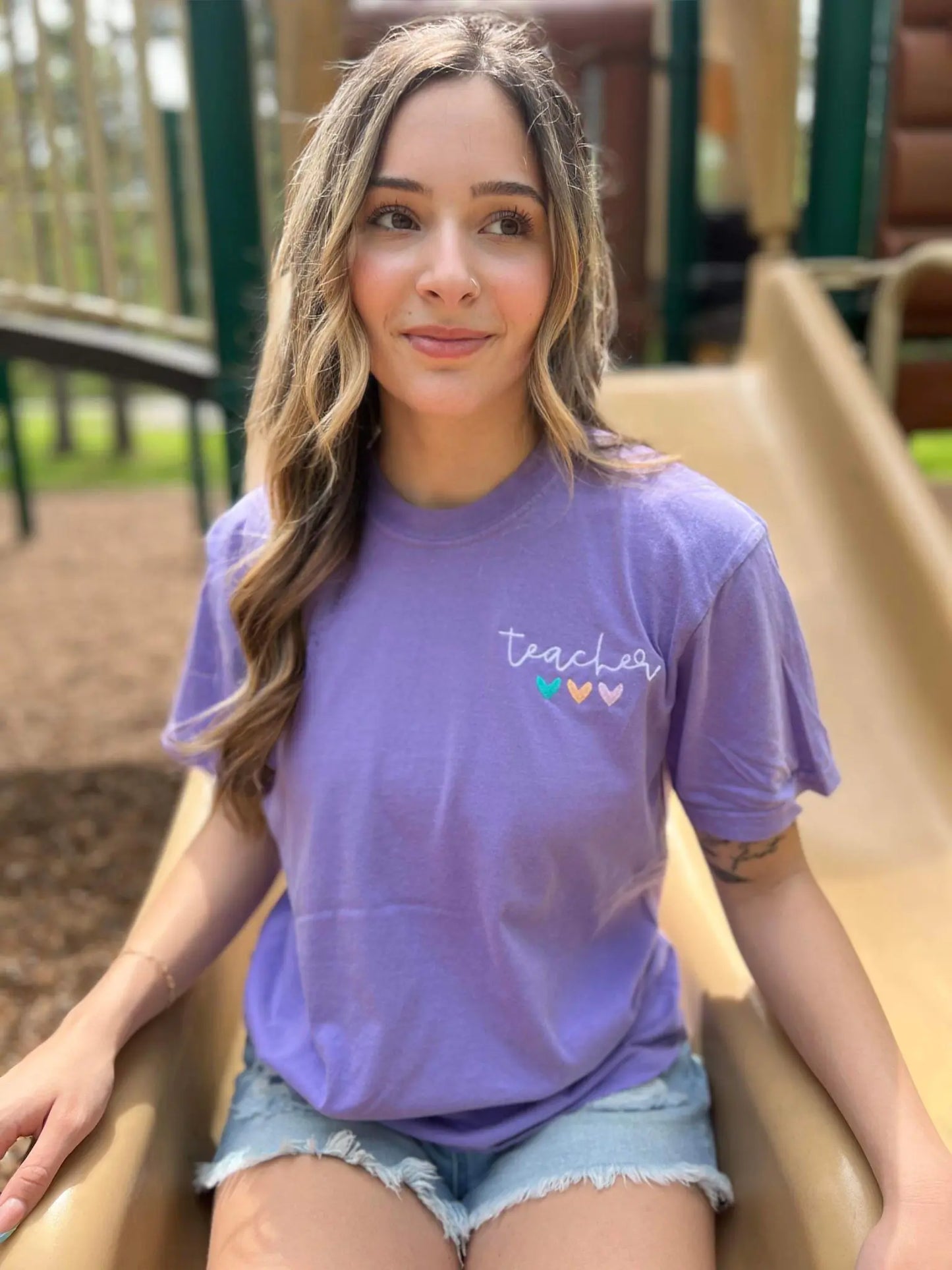 Embroidered Teacher Tee