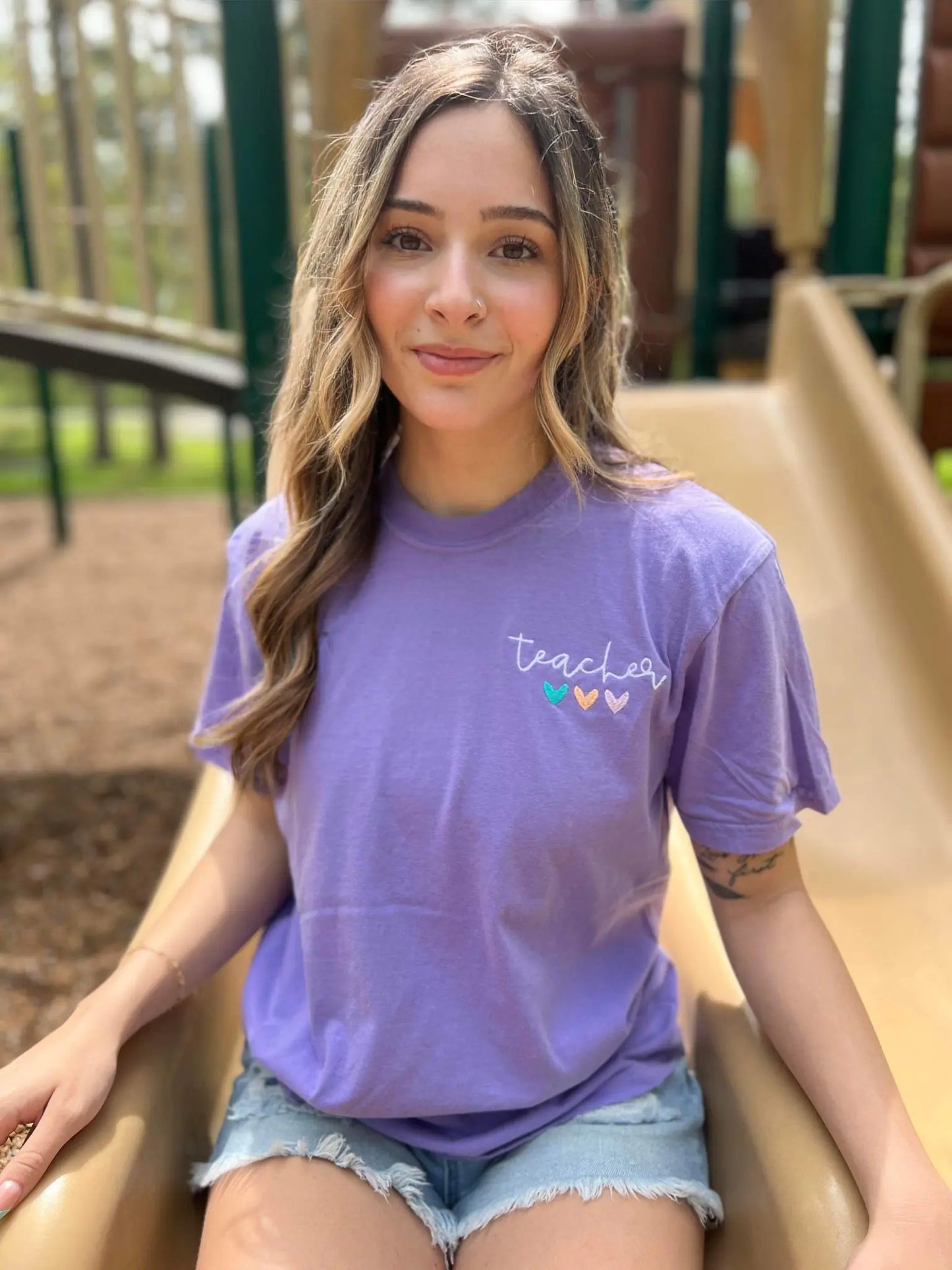 Embroidered Teacher Tee