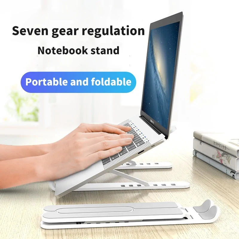 Foldable Portable Laptop Stand - Cooling Bracket Riser for MacBook Pro and Other Notebooks